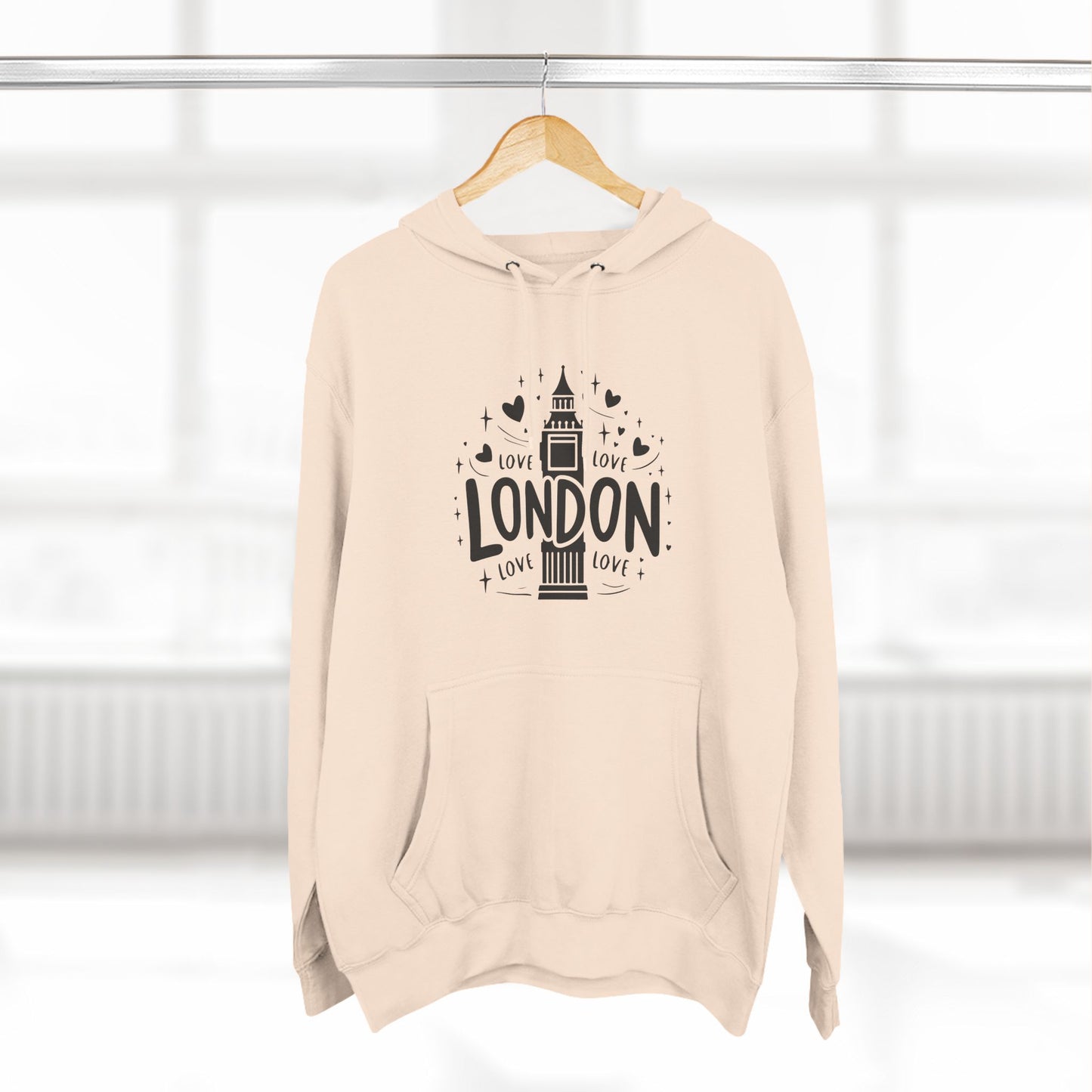 Love London Vibes Cool Three-Panel Fleece Hoodie
