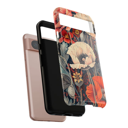 Floral iPhone Case, Tough Phone Cover, Artistic Protection, Flower Design, Unique Gift for Her, Phone Accessory, Trendy Tech