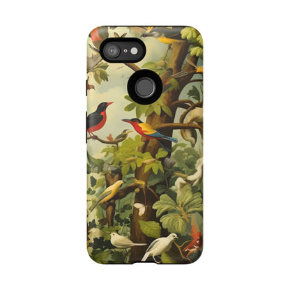 Nature-Inspired Phone Case, Tropical Bird Phone Case, Floral iPhone Case, Unique Phone Cover, Gift for Bird Lovers, Eco-Friendly Phone Case