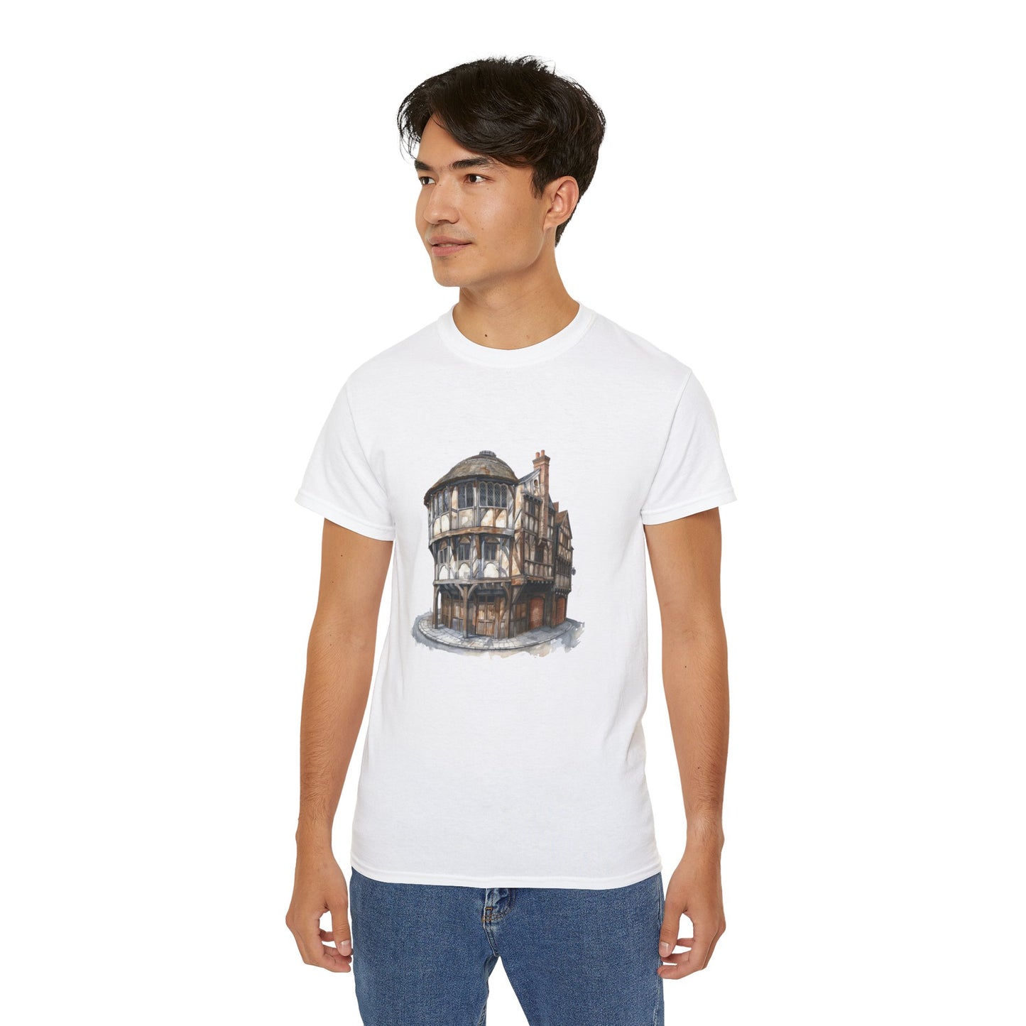 Unisex Ultra Cotton Tee - British Architectural Vintage Building