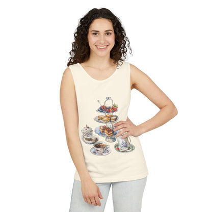 Unisex Garment-Dyed Tank Top - British Food - Savory Classics and Traditional Delights