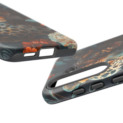 Wildlife Phone Case with Leopard Design | Tough Cases, Animal Prints, Floral Phone Cover, Gift for Nature Lovers, Unique Phone Accessories