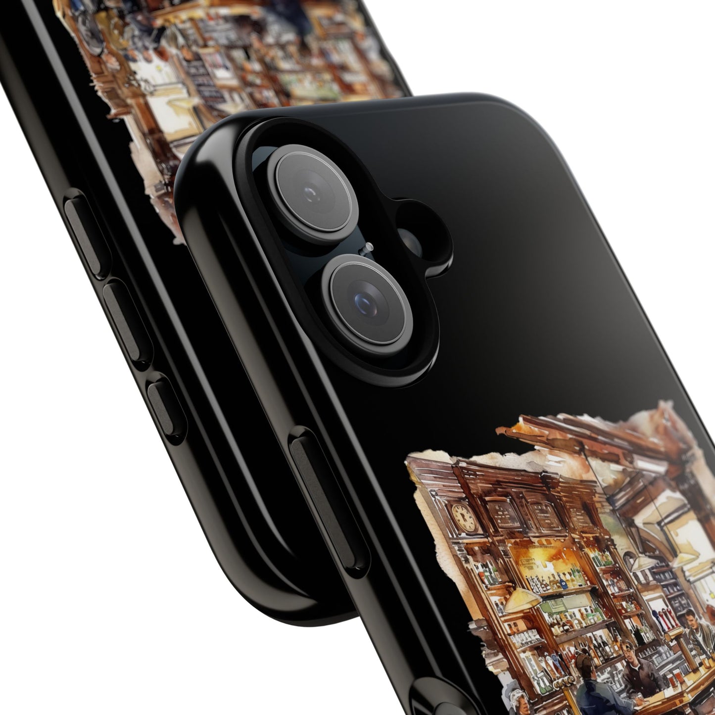 Artistic Phone Case - Cozy Pub Vibe, Trendy Smartphone Accessory, Gift for Friends, Modern Design, Durable Protection