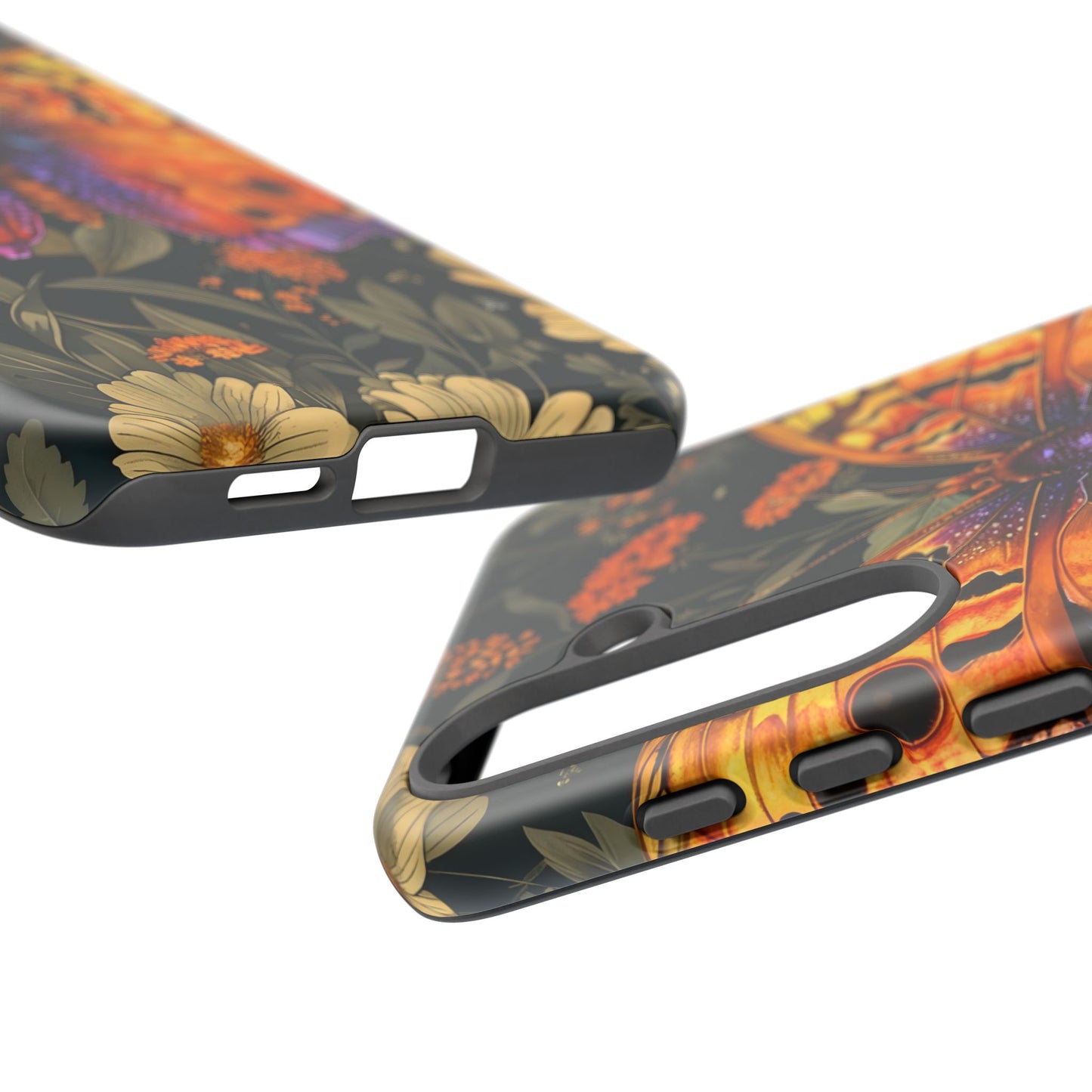 Butterfly Phone Case, Tough Cases for Nature Lovers, Vibrant Floral Design, Gift for Her, Cute Phone Accessories, Butterfly Artwork