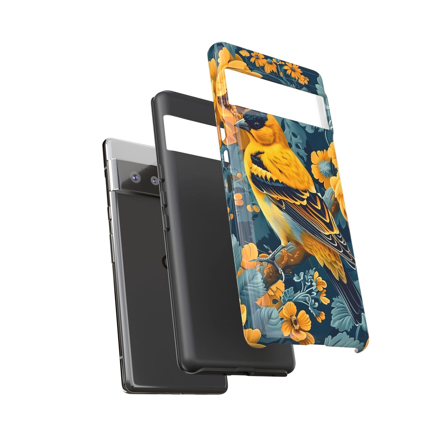 Colorful Bird Phone Case, Tough Phone Cover, Floral Phone Accessories, Nature Lover Gift, Unique Smartphone Case, Birthday Present