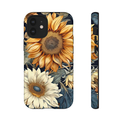 Floral Phone Case for Tough Cases, Sunflower Design, Nature Lover Gift, Birthday Present, Eco-Friendly Accessories, Summer Vibes