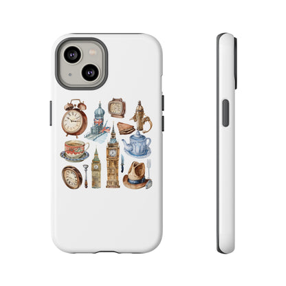 Vintage Illustrative Phone Case, Whimsical Tough Phone Cover, Gifts for Her, Unique Cell Phone Accessory