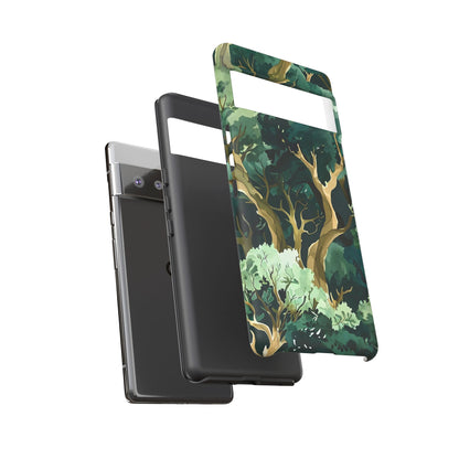 Forest Green Phone Case, Nature-Inspired Tough Cases, Eco-Friendly Gift, Outdoor Lover Accessory, Unique Phone Cover