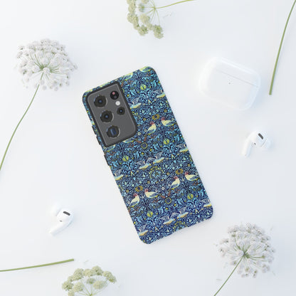 Bird and Floral Pattern Phone Case, Tough Cases, Gift for Nature Lovers, Eco-friendly, Custom Phone Accessories, All-Occasion