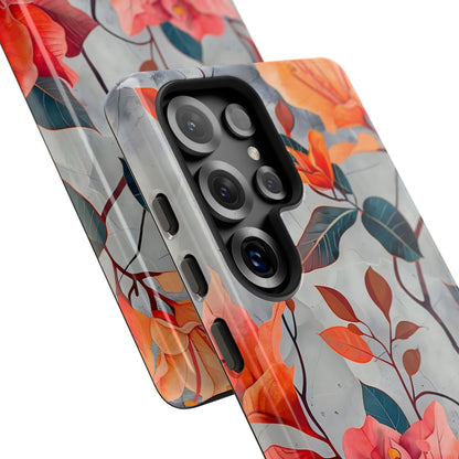 Floral Phone Case, Tough Cases, Flower Power, Gift for Her, Decorative Phone Cover, Trendy Accessories, Everyday Style