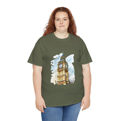 Unisex Heavy Cotton Tee - Echoes of London - Big Ben’s Legacy