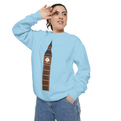 Unisex Garment-Dyed Sweatshirt - The Clock Tower