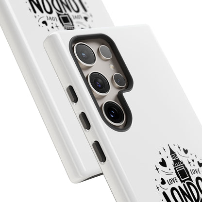 London Love iPhone Case | Tough Cases, London Theme, Gift for Travelers, Unique Phone Accessory, Cute Tech Gifts