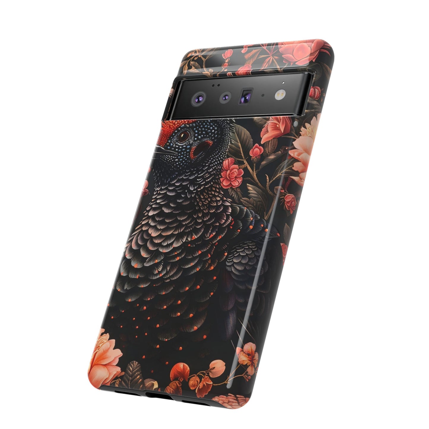 Tough Cases: Floral Design Phone Case, Stylish Protection for Your Phone, Unique Gift for Bird Lovers, Vibrant Floral Art, [...]
