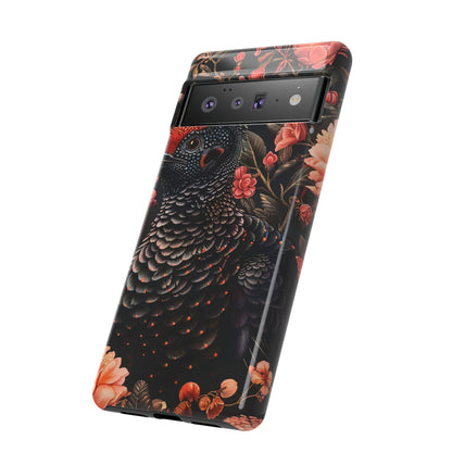 Tough Cases: Floral Design Phone Case, Stylish Protection for Your Phone, Unique Gift for Bird Lovers, Vibrant Floral Art, [...]