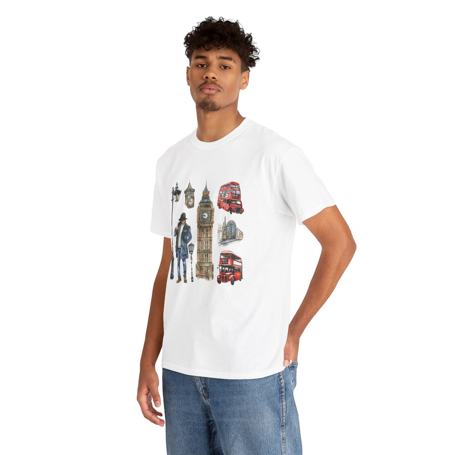 Unisex Heavy Cotton T-Shirt - Cool England Heritage Icons