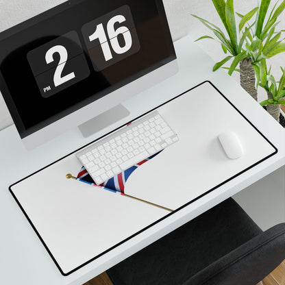 Patriotic Desk Mat - Union Jack Desk Pad, British Flag Office Decor, Workstation Accessory, Great for Home or Gifts