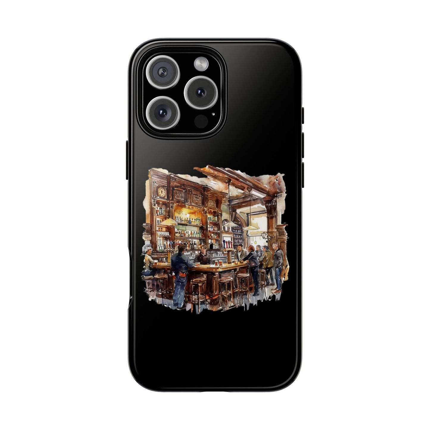 Artistic Phone Case - Cozy Pub Vibe, Trendy Smartphone Accessory, Gift for Friends, Modern Design, Durable Protection