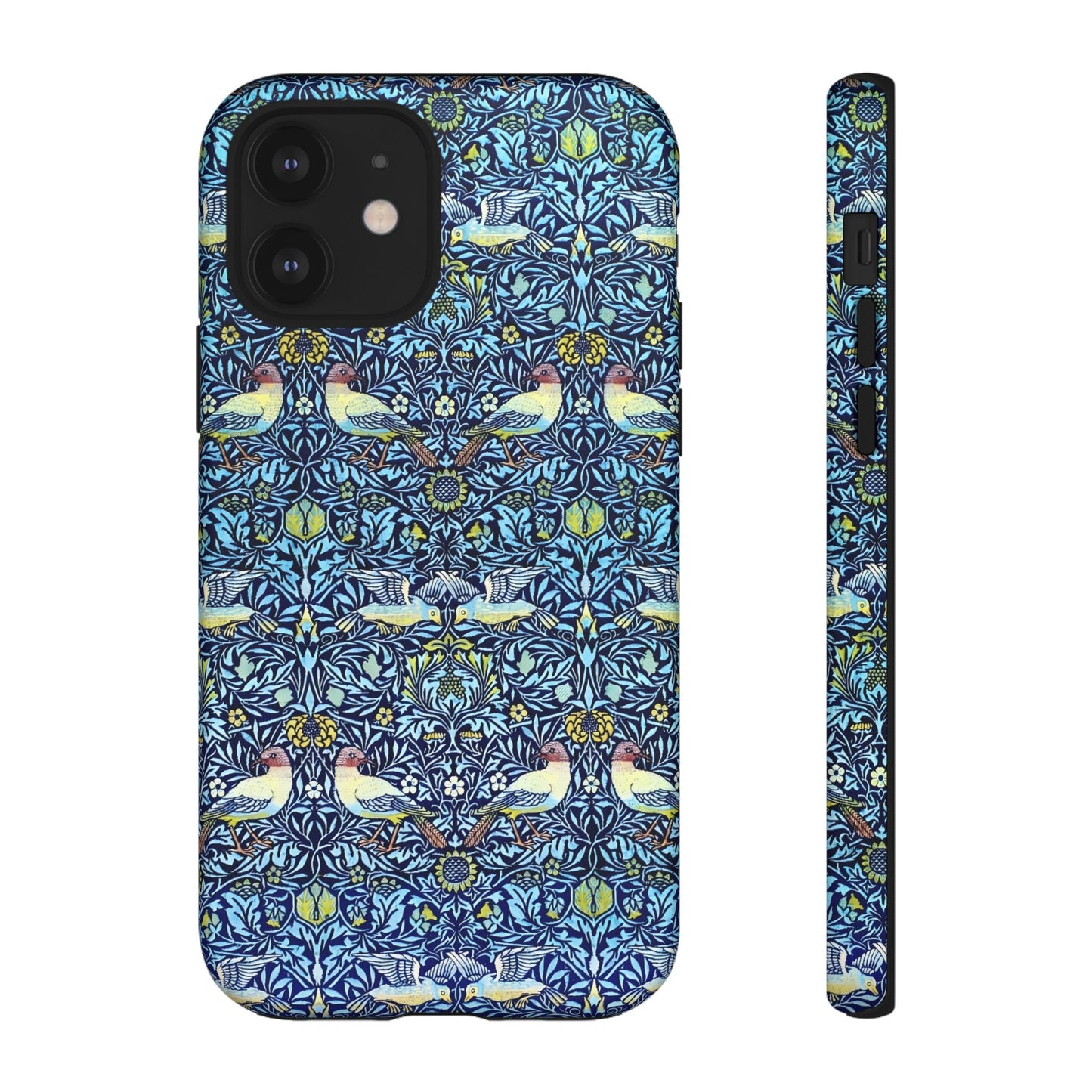 Bird and Floral Pattern Phone Case, Tough Cases, Gift for Nature Lovers, Eco-friendly, Custom Phone Accessories, All-Occasion