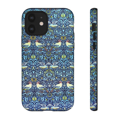 Bird and Floral Pattern Phone Case, Tough Cases, Gift for Nature Lovers, Eco-friendly, Custom Phone Accessories, All-Occasion