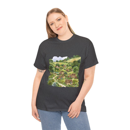 Unisex Heavy Cotton Tee - England Aesthetics - Embracing Classic British Charm and Style