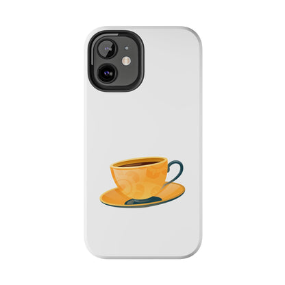 Stylish Tough Phone Case with Coffee Cup Design, Coffee Lover Gift, Phone Accessories for Fall, Cute Phone Cover, Durable Protection