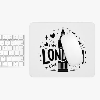 London Love Mouse Pad - Cute Desk Accessory, Gamer Gift, Office Decor, Valentine's Day, Travel Enthusiast