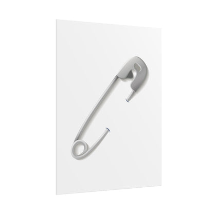 Minimalist Safety Pin Wall Art, Modern Decor, Unique Gift, Home Aesthetic, Art Print, Rolled Poster, Contemporary Interior Design