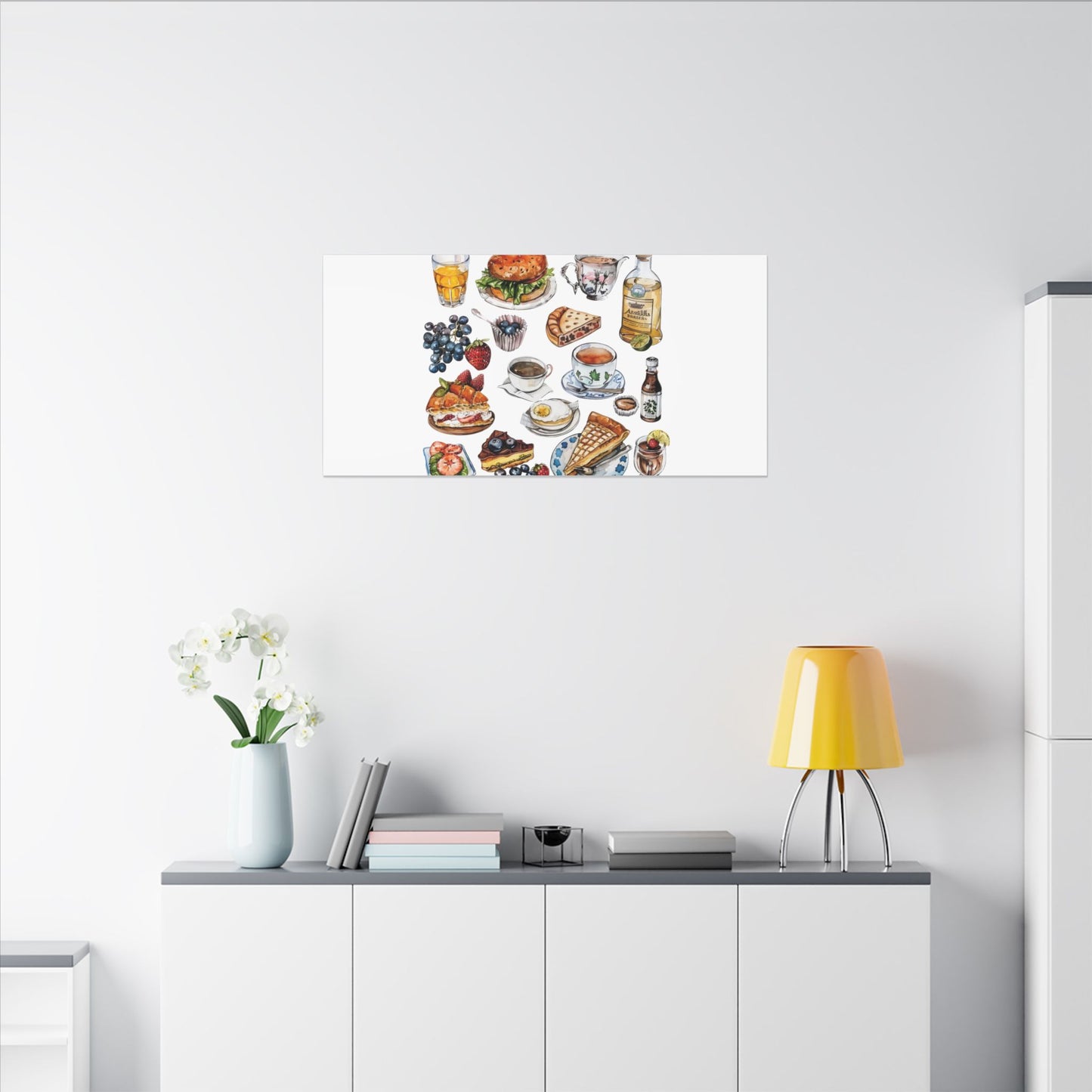 Breakfast Feast Canvas Print, Food Art, Kitchen Decor, Gifting for Food Lovers, Brunch Vibes, Wall Art