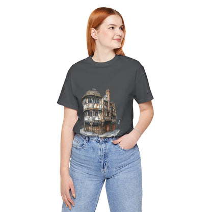 Unisex Jersey Short Sleeve Tee - Where Friends Gather - The Cozy British Pub