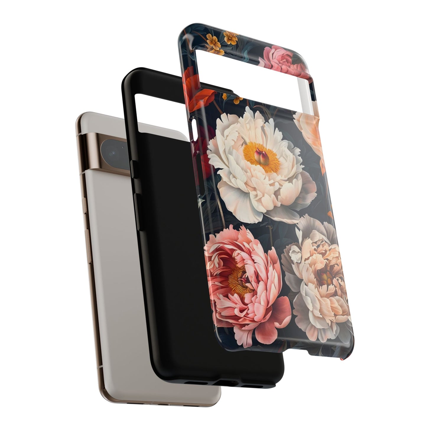 Floral Phone Case, Tough Phone Cover, Flower Design, Unique Gift for Her, Trendy Accessory, Spring Decor