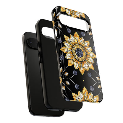 Floral Phone Case with Mandala Design, Tough Cases for iPhone & Samsung, Boho Style, Gift for Her, Unique Accessories