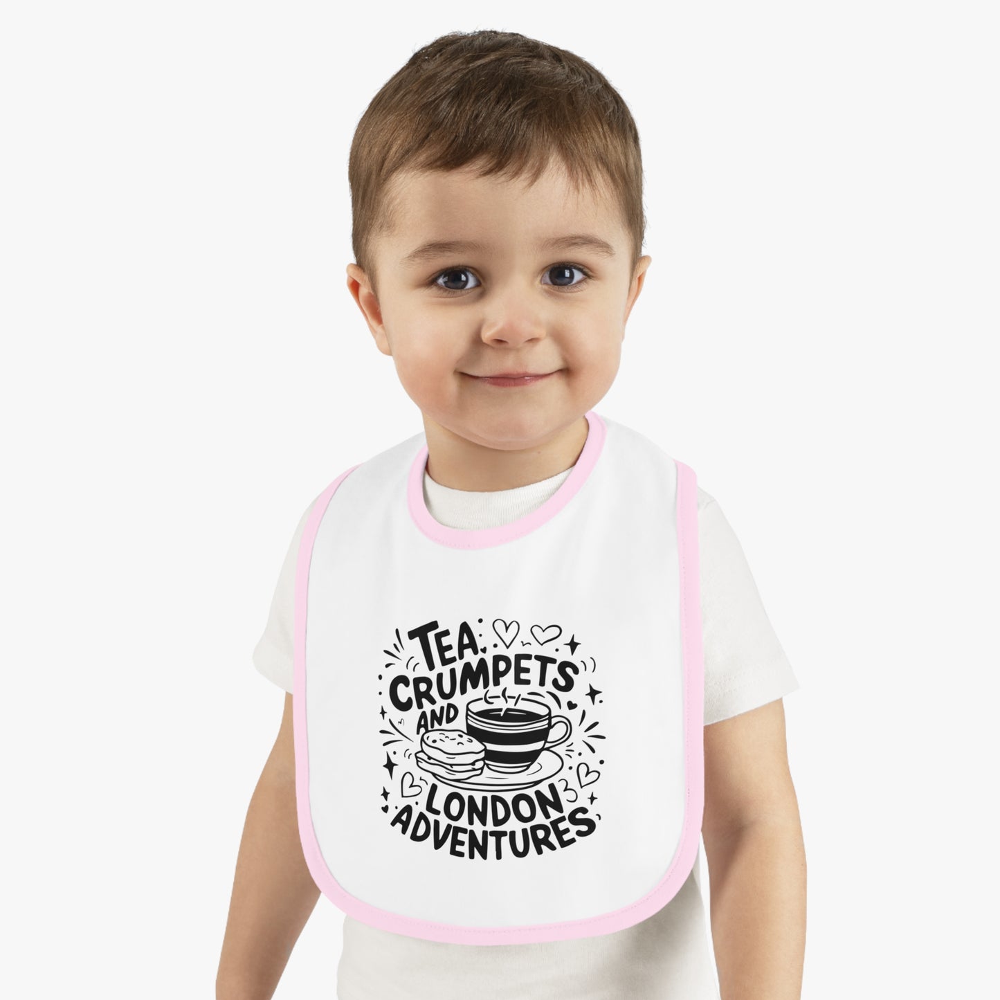 Cute London Adventure Baby Bib – Perfect Baby Shower Gift, Toddler Bib, Funny Bib, Kids Mealtime Essential, Baby Shower Present