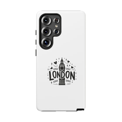 London Love iPhone Case | Tough Cases, London Theme, Gift for Travelers, Unique Phone Accessory, Cute Tech Gifts