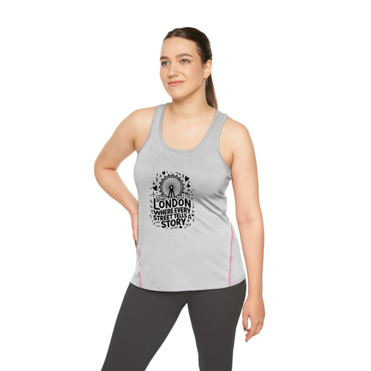 Women's Racerback Sports Top - London where every  Street tells  Story