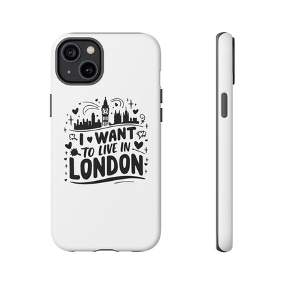 London City iPhone Case, Tough Phone Cover, Travel Gift, London Souvenir, Adventure Accessory, Wanderlust Decor