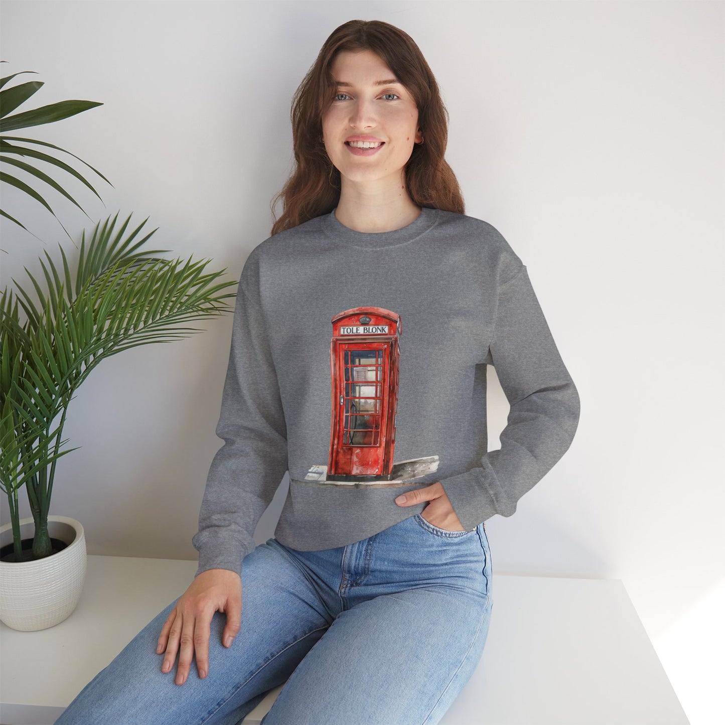 Unisex Heavy Blend™ Crewneck Sweatshirt - Iconic British Public Telephone