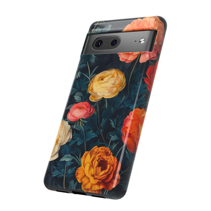 Floral Phone Case - Tough Cases, Stylish Protection, Gift for Flower Lovers, Customizable Cover, Floral Design Mobile Accessory
