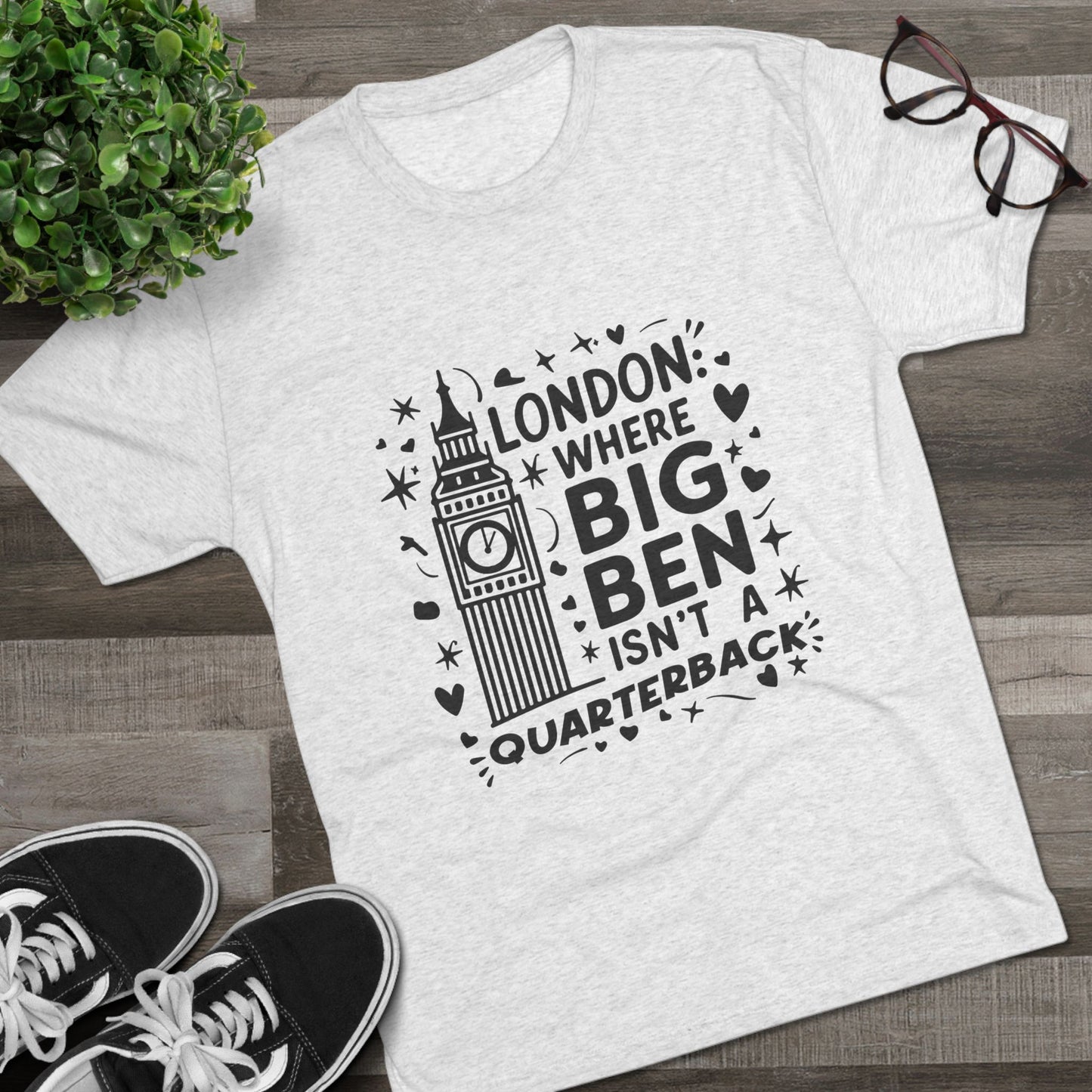 London Big Ben Relaxed Unisex Tri-Blend Crew Tee