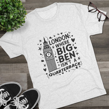 London Big Ben Relaxed Unisex Tri-Blend Crew Tee