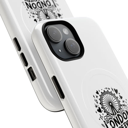London Story Magnetic Phone Case, Tough Phone Cover, Gift for Travel Lovers, Unique London Souvenir, Storytelling Phone Accessory