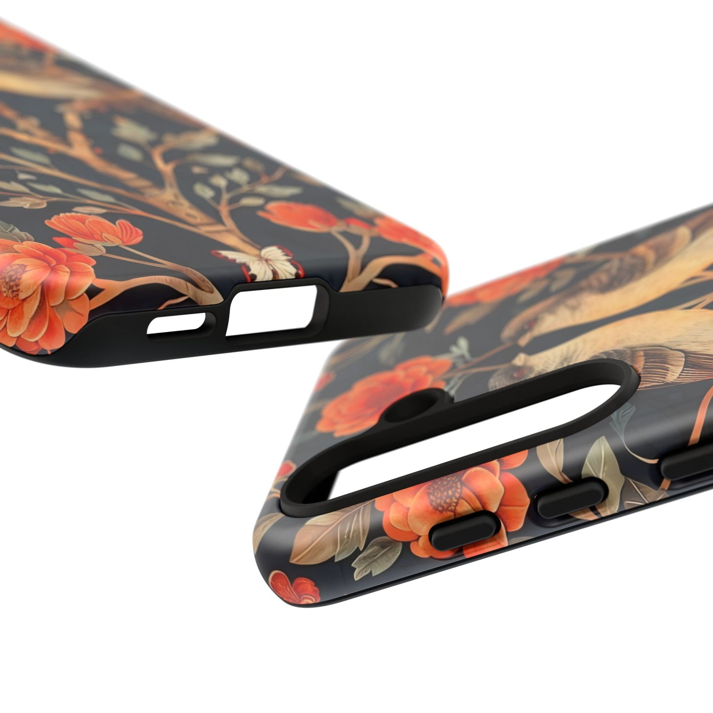 Floral Phone Case – Tough Cases with Bird Design, Unique Gift for Nature Lovers, Stylish Tech Accessory, Phone Cover, Artistic Case