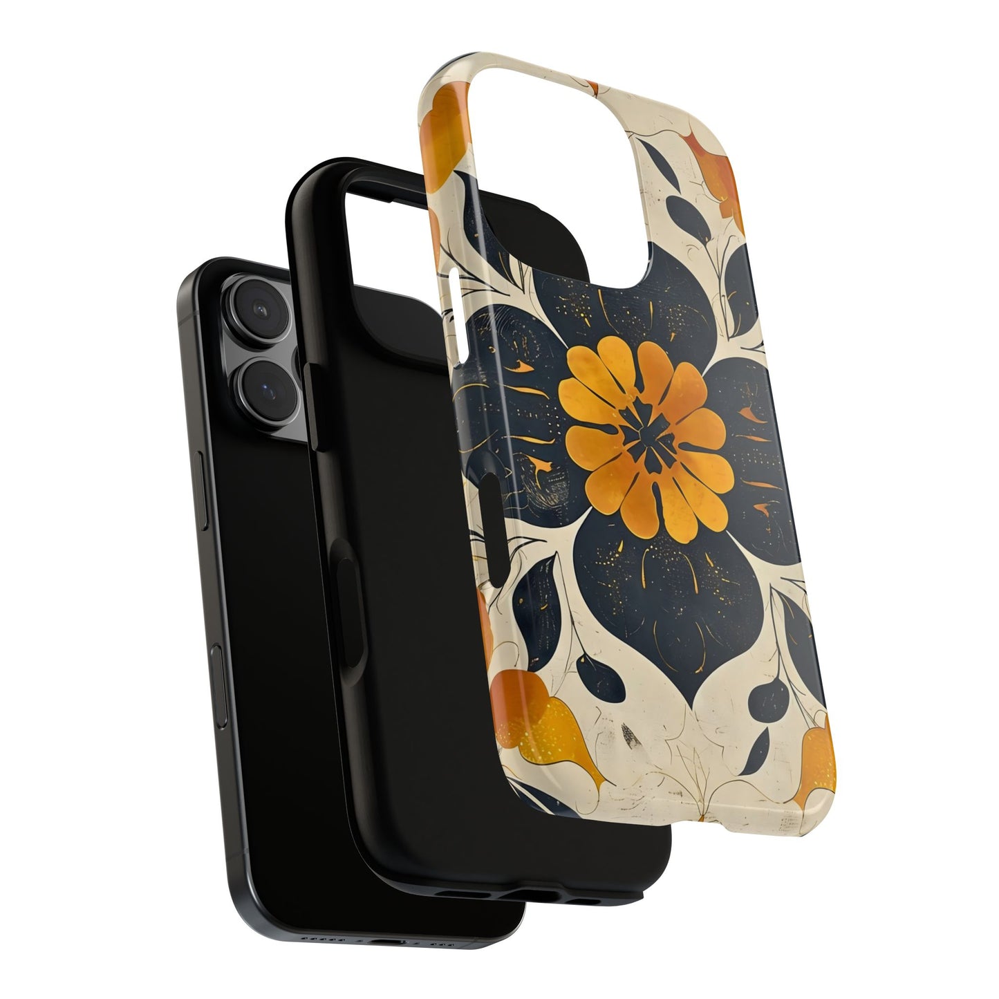 Floral Phone Case - Tough Cases, Botanical iPhone Cover, Vintage Flower Design, Durable Smartphone Protection, Unique Gift Idea