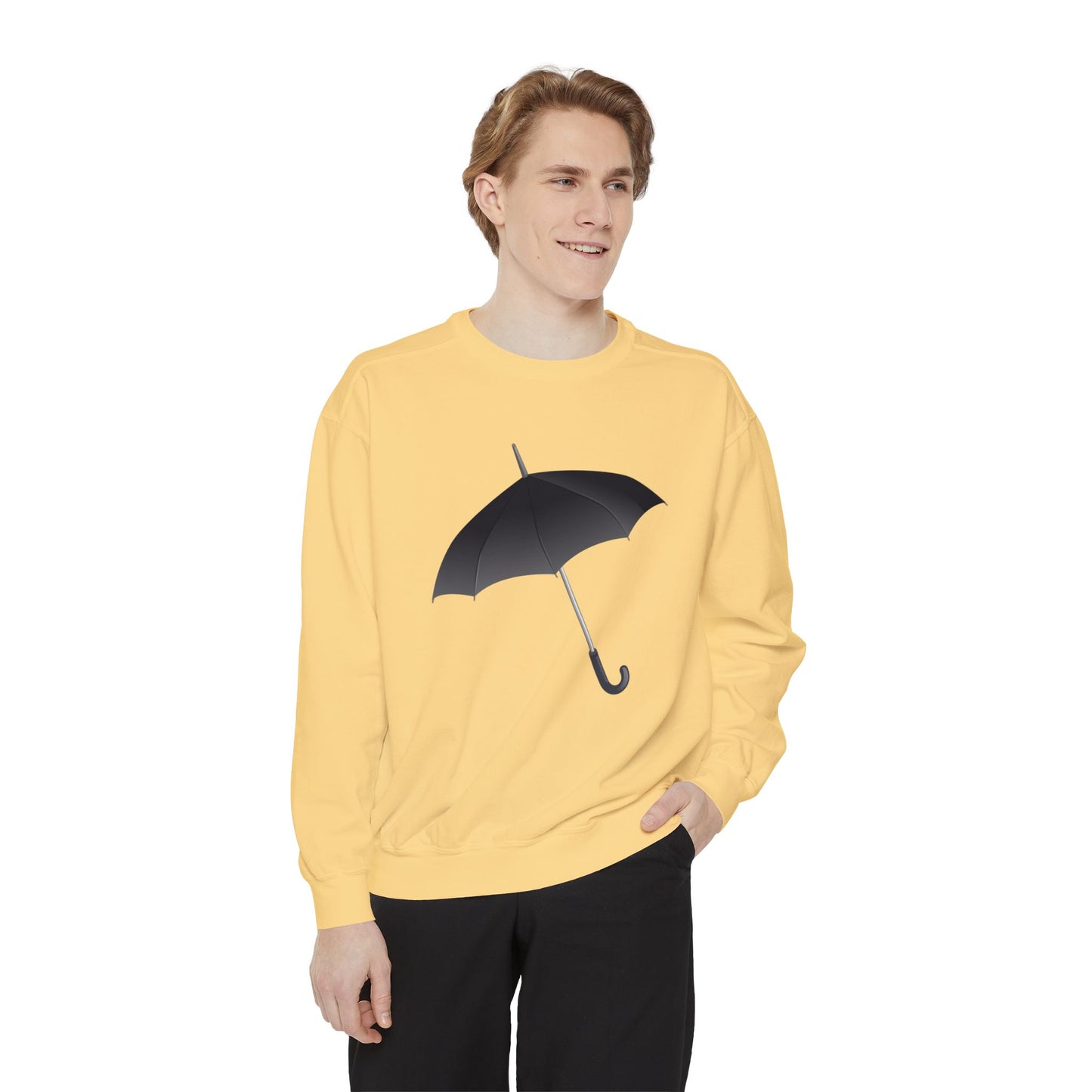 Unisex Garment-Dyed Sweatshirt Elegant - Regal Royal Umbrella