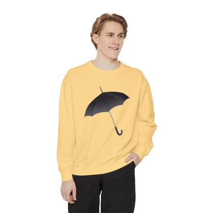 Unisex Garment-Dyed Sweatshirt Elegant - Regal Royal Umbrella