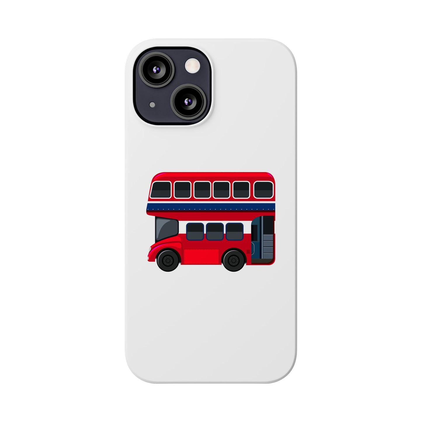 Charming Red Double-Decker Bus Phone Cases, Cute Phone Covers for Travelers, Gifts for London Lovers, Stylish Mobile Accessories, [...]