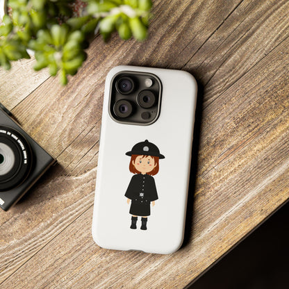 Cute Police Officer Phone Case, Tough Protective Cover, Gifts for Police Lovers, Customizable Phone Case, Unique Design