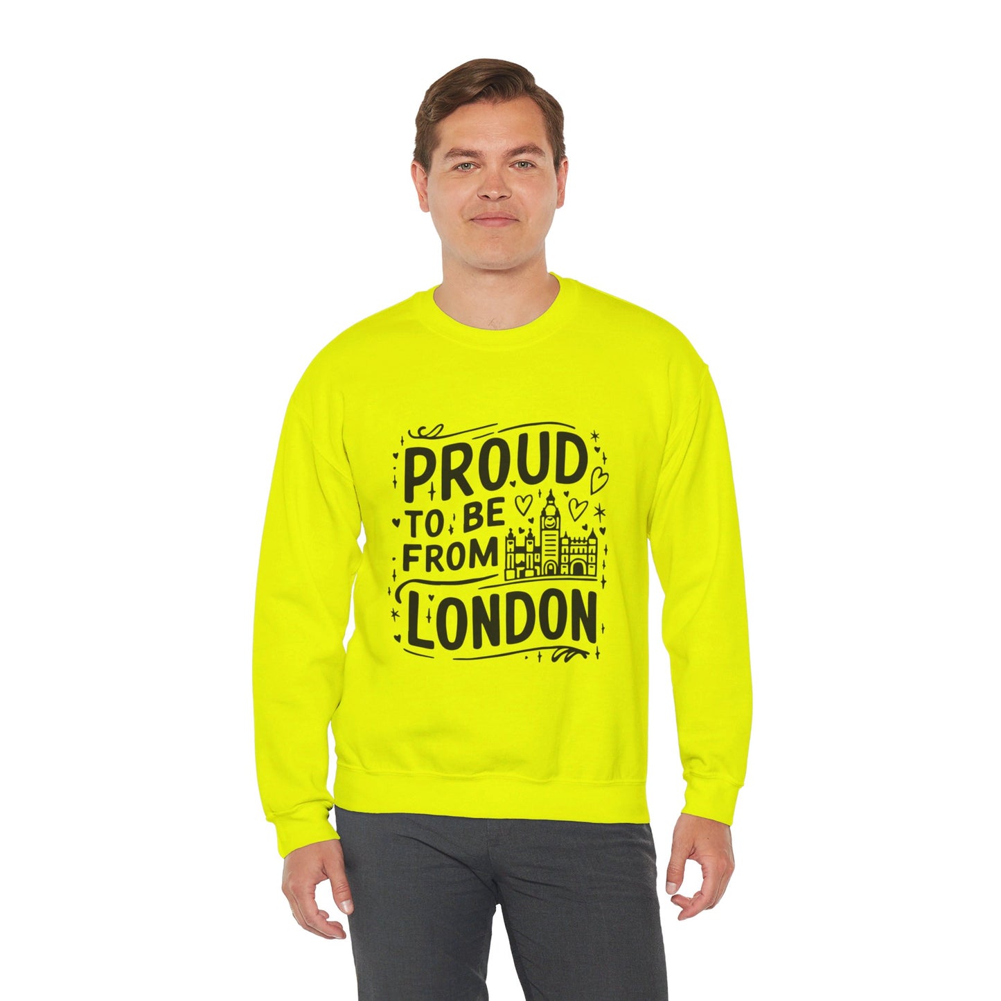 Unisex Heavy Blend™ Crewneck Sweatshirt Elegant- Proud To Be From London