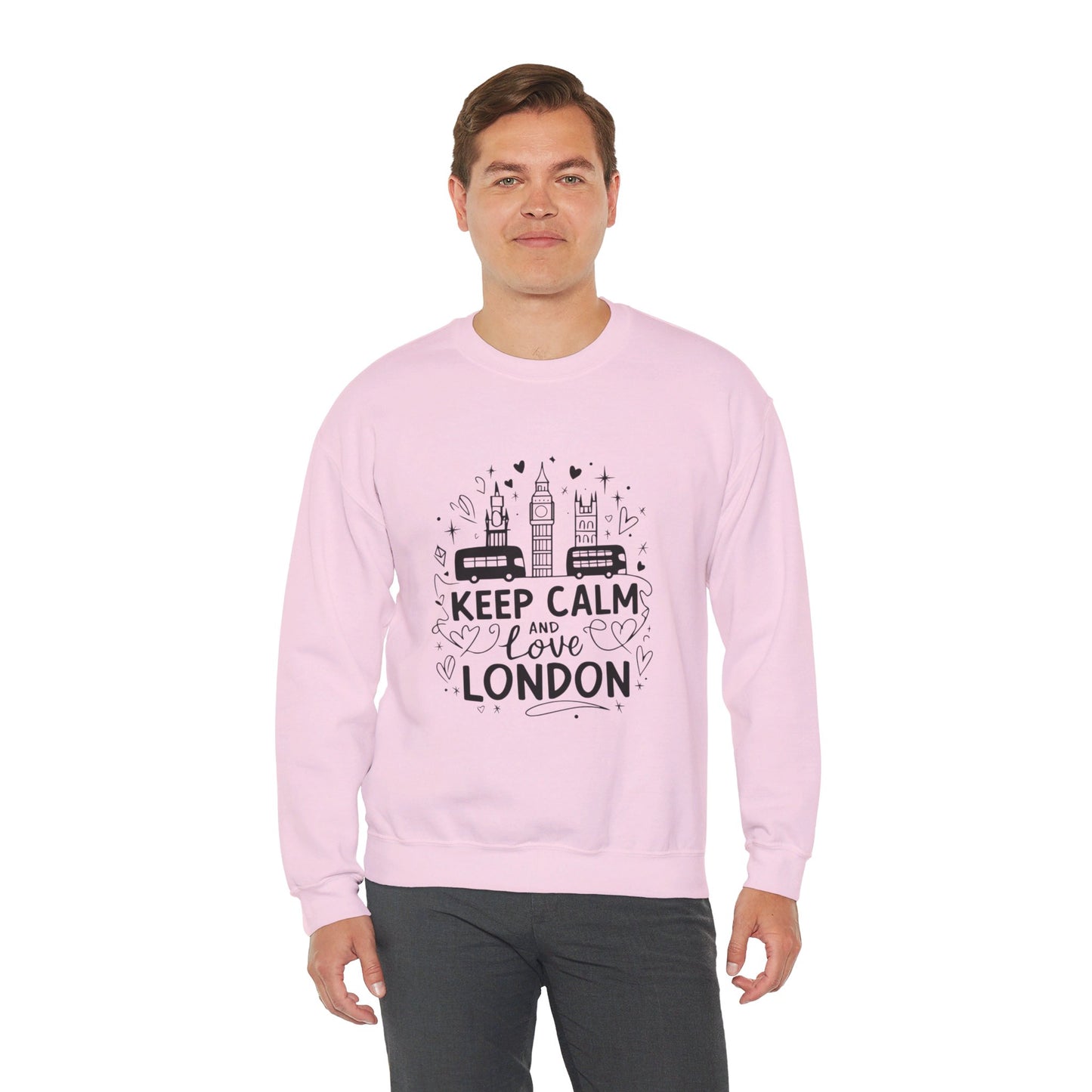 Unisex Heavy Blend™ Crewneck Sweatshirt Trendy - Keep Calm and love London