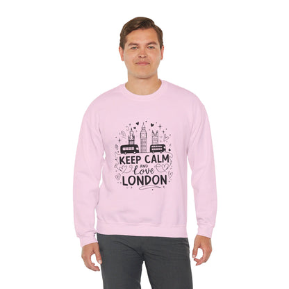 Unisex Heavy Blend™ Crewneck Sweatshirt Trendy - Keep Calm and love London